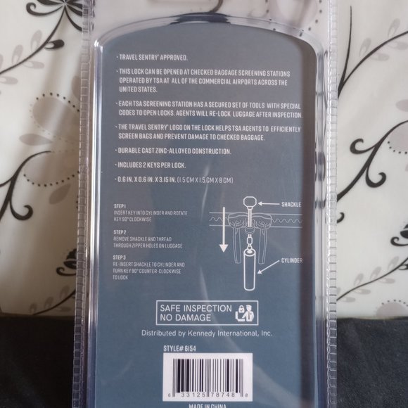 GFORCE Security Locks Heart-Shaped & Straight Barrel Cable - TSA Accepted - Picture 4 of 5